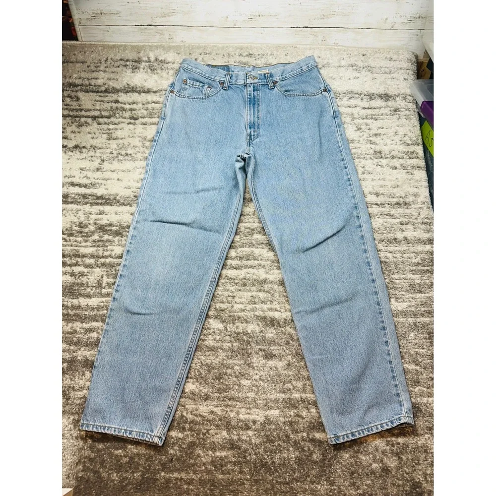 Levis 550 Relaxed Fit Jeans Mens W34 L30 Light Wash Vintage Denim Made in Canada
